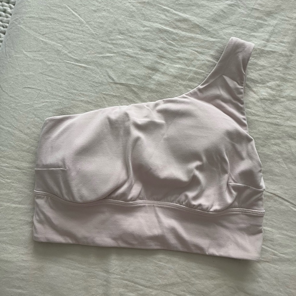 Lululemon Align Asymmetrical Bra Flush Pink Light support C/D cup size 8